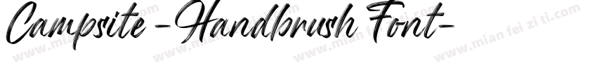 Campsite - Handbrush Font字体转换